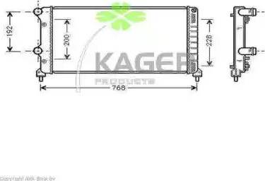 Kager 31-0440 - Радиатор, охлаждение двигателя autospares.lv