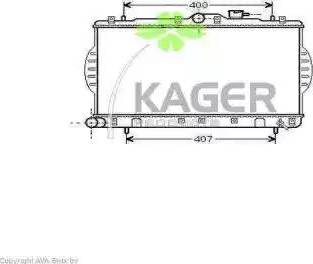 Kager 310516 - Радиатор, охлаждение двигателя autospares.lv