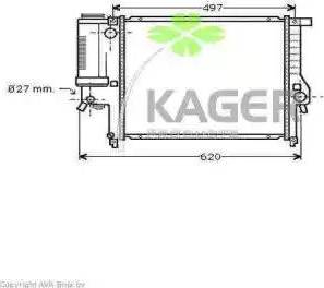 Kager 31-0132 - Радиатор, охлаждение двигателя autospares.lv