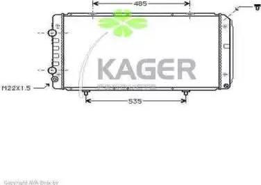 Kager 31-0861 - Радиатор, охлаждение двигателя autospares.lv