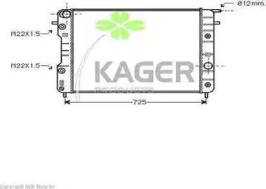 Kager 31-0780 - Радиатор, охлаждение двигателя autospares.lv