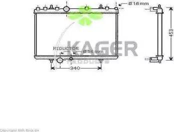 Kager 31-1455 - Радиатор, охлаждение двигателя autospares.lv