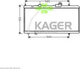 Kager 31-1528 - Радиатор, охлаждение двигателя autospares.lv