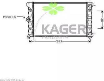 Kager 31-1192 - Радиатор, охлаждение двигателя autospares.lv