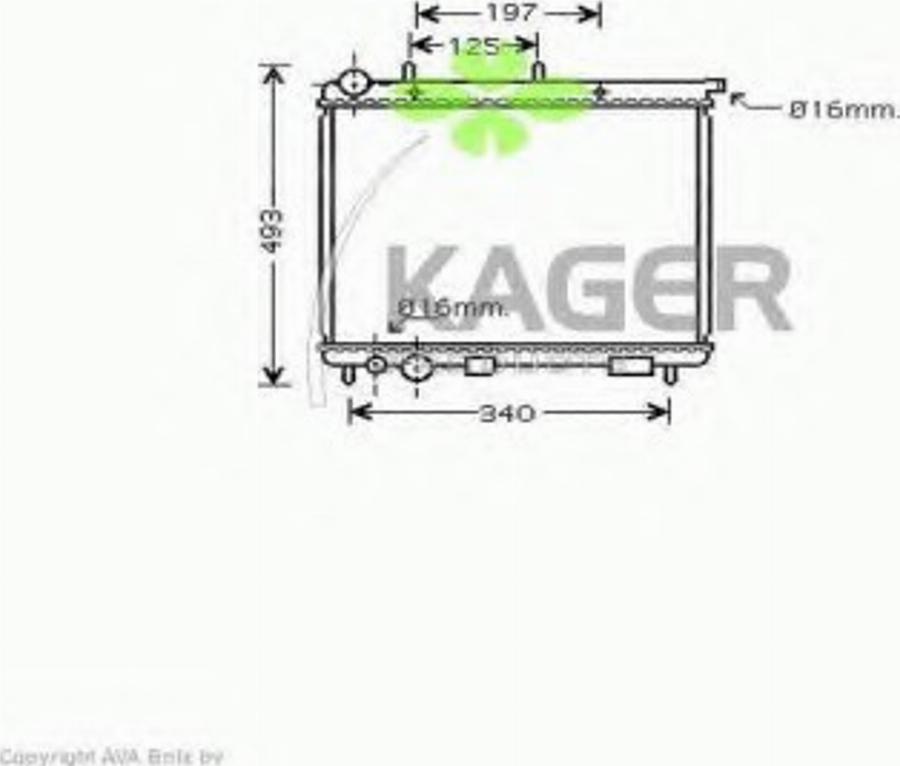 Kager 31-1848 - Радиатор, охлаждение двигателя autospares.lv