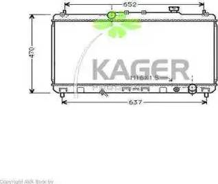 Kager 31-1878 - Радиатор, охлаждение двигателя autospares.lv