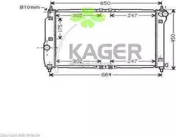 Kager 31-2444 - Радиатор, охлаждение двигателя autospares.lv