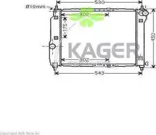 Kager 31-2441 - Радиатор, охлаждение двигателя autospares.lv