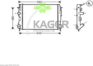 Kager 31-2447 - Радиатор, охлаждение двигателя autospares.lv