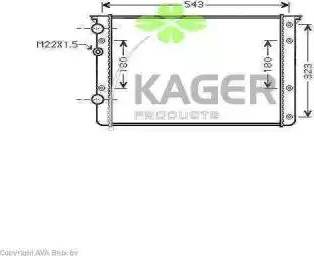 Kager 31-2607 - Радиатор, охлаждение двигателя autospares.lv