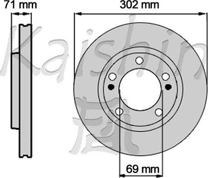 Kaishin CBR448 - Тормозной диск autospares.lv