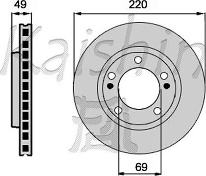 Kaishin CBR447 - Тормозной диск autospares.lv