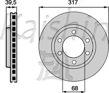 Kaishin CBR452 - Тормозной диск autospares.lv