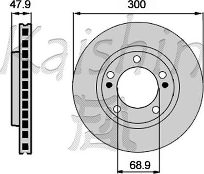 Kaishin CBR464 - Тормозной диск autospares.lv