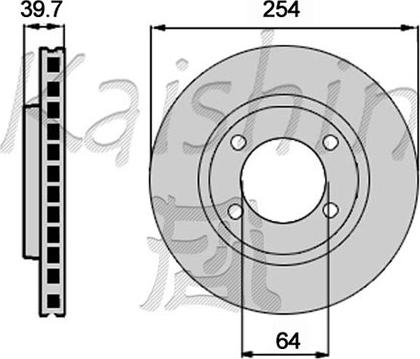 Kaishin CBR438 - Тормозной диск autospares.lv