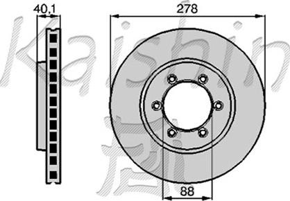 Kaishin CBR041 - Тормозной диск autospares.lv