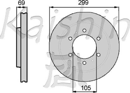 Japanparts JDPS00 - Тормозной диск autospares.lv