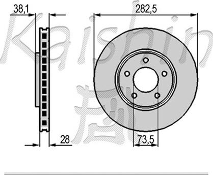 Kaishin CBR066 - Тормозной диск autospares.lv