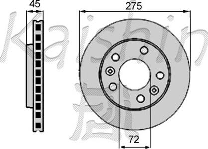 Kaishin CBR014 - Тормозной диск autospares.lv