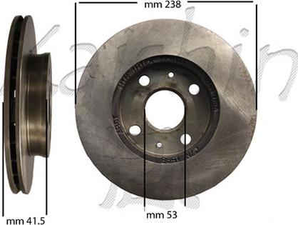 Kaishin CBR087 - Тормозной диск autospares.lv