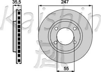 Kaishin CBR351 - Тормозной диск autospares.lv