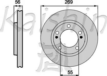 Kaishin CBR304 - Тормозной диск autospares.lv