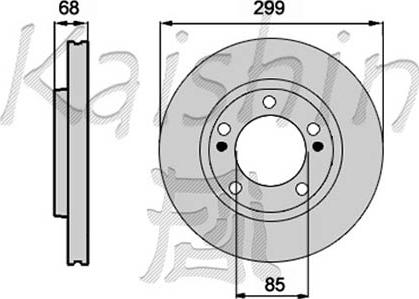 Kaishin CBR384 - Тормозной диск autospares.lv