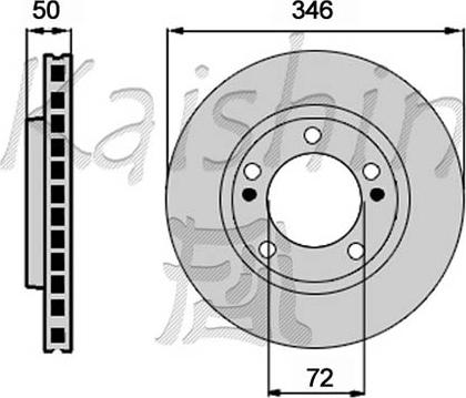 Kaishin CBR328 - Тормозной диск autospares.lv