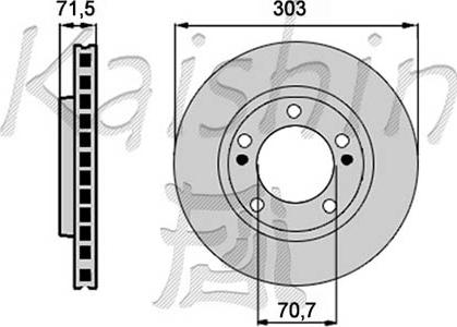 Kaishin CBR327 - Тормозной диск autospares.lv