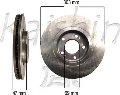 Kaishin CBR373 - Тормозной диск autospares.lv