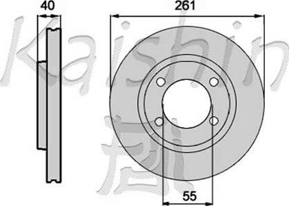 Kaishin CBR268 - Тормозной диск autospares.lv