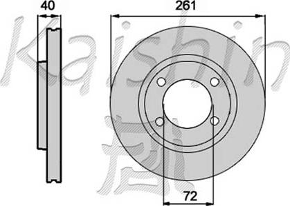 Kaishin CBR278 - Тормозной диск autospares.lv