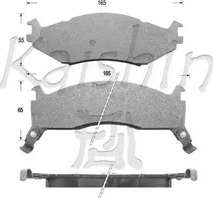 Kaishin D9990 - Тормозные колодки, дисковые, комплект autospares.lv