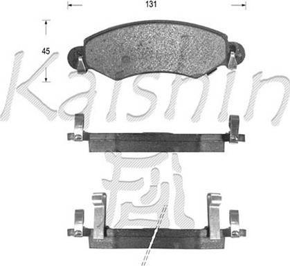 Kaishin D9051 - Тормозные колодки, дисковые, комплект autospares.lv