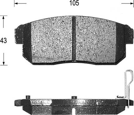 Kaishin D9037 - Тормозные колодки, дисковые, комплект autospares.lv