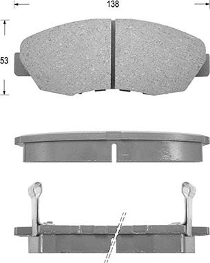 Kaishin D5080 - Тормозные колодки, дисковые, комплект autospares.lv