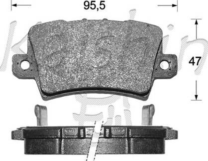 Kaishin D5150 - Тормозные колодки, дисковые, комплект autospares.lv