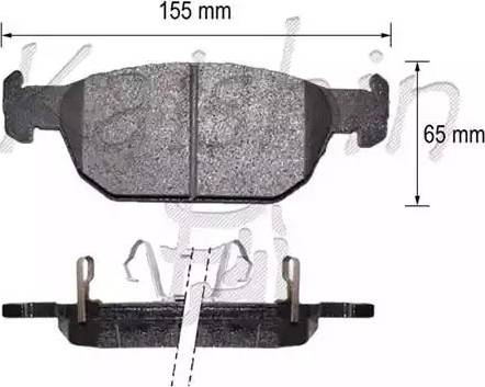 Kaishin D5165 - Тормозные колодки, дисковые, комплект autospares.lv