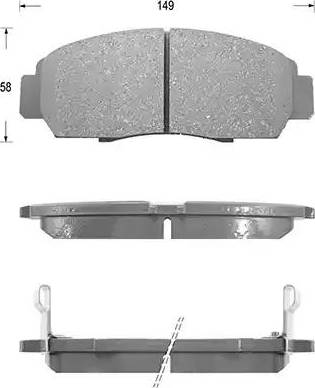 HELLA T1284 - Тормозные колодки, дисковые, комплект autospares.lv