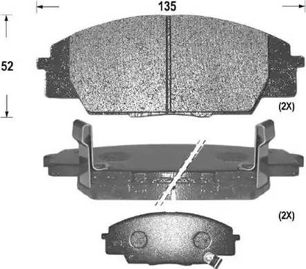 Kaishin D5119 - Тормозные колодки, дисковые, комплект autospares.lv