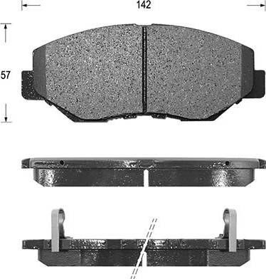 Magneti Marelli 363700201333 - Тормозные колодки, дисковые, комплект autospares.lv