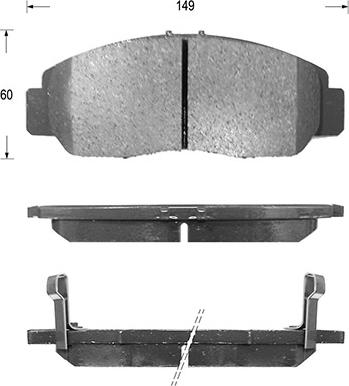 Kaishin D5122 - Тормозные колодки, дисковые, комплект autospares.lv