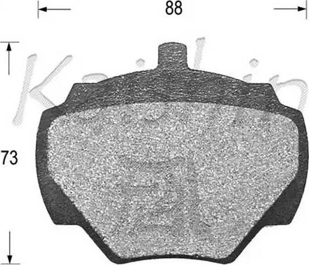 Kaishin D5300 - Тормозные колодки, дисковые, комплект autospares.lv