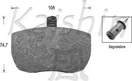 Kaishin D5303 - Тормозные колодки, дисковые, комплект autospares.lv