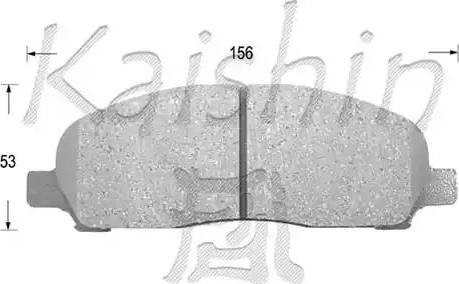 Kaishin D6097 - Тормозные колодки, дисковые, комплект autospares.lv