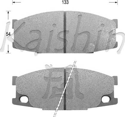 Kaishin D6060 - Тормозные колодки, дисковые, комплект autospares.lv