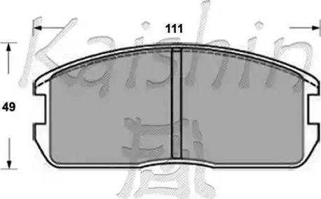 Kaishin D6010 - Тормозные колодки, дисковые, комплект autospares.lv