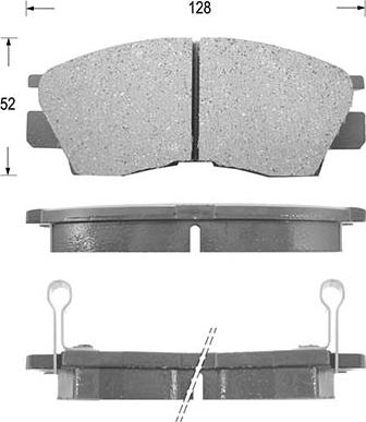 Kaishin D6021 - Тормозные колодки, дисковые, комплект autospares.lv