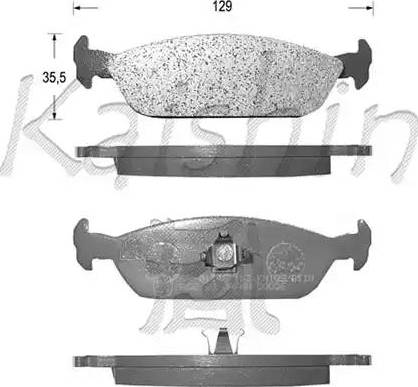 Kaishin D0006 - Тормозные колодки, дисковые, комплект autospares.lv