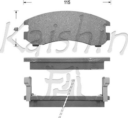 Kaishin D1066M - Тормозные колодки, дисковые, комплект autospares.lv